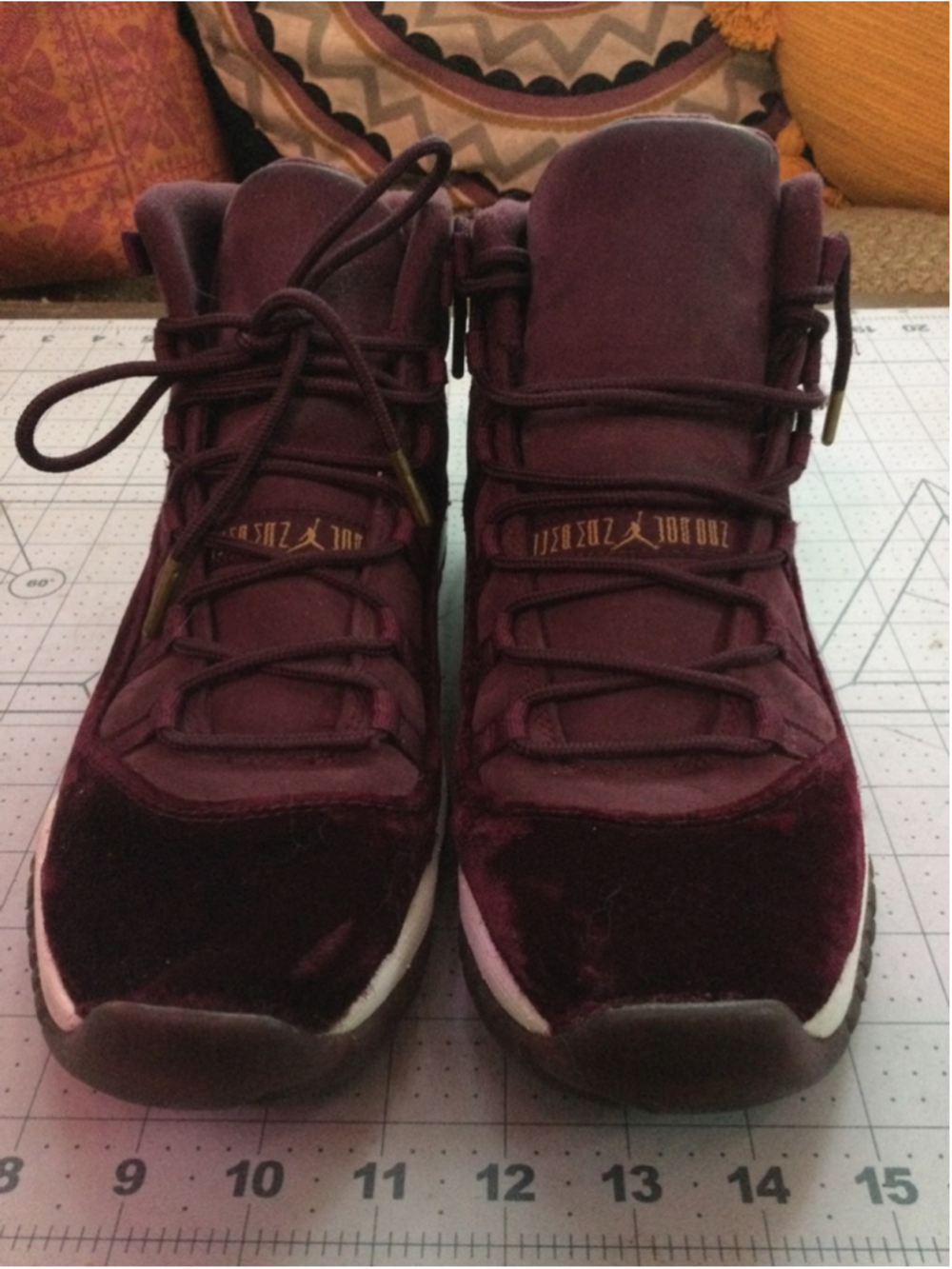 Women's Jordan 11 Velvet Burgundy Sneakers Size 7